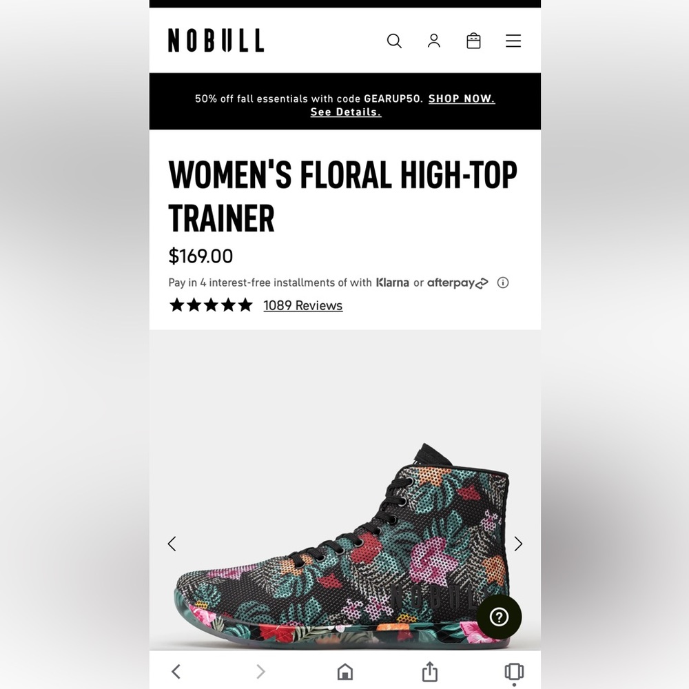 Nobull Women’s floral High-Top Trainer